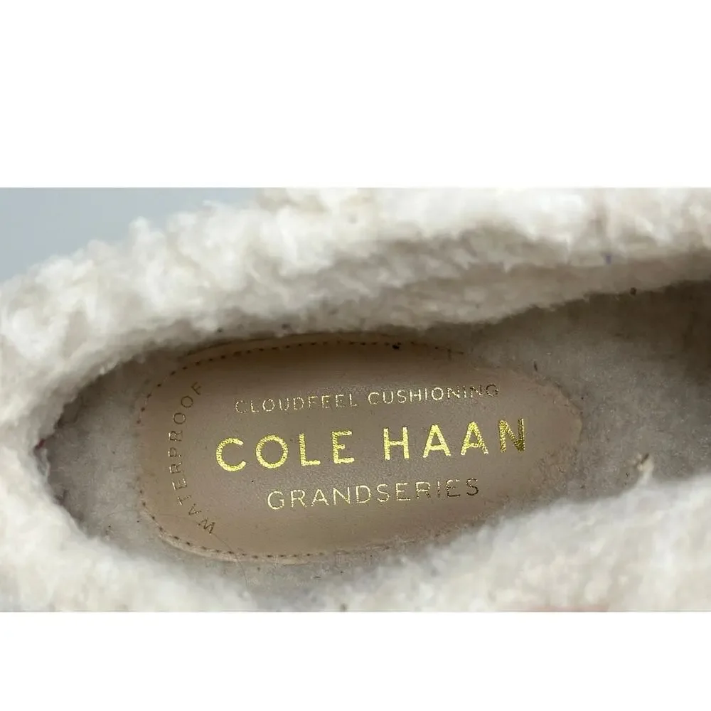 Cole Haan Grandseries Tan Suede Snow Boots Faux Shearling Cloudfeel Women Size 8